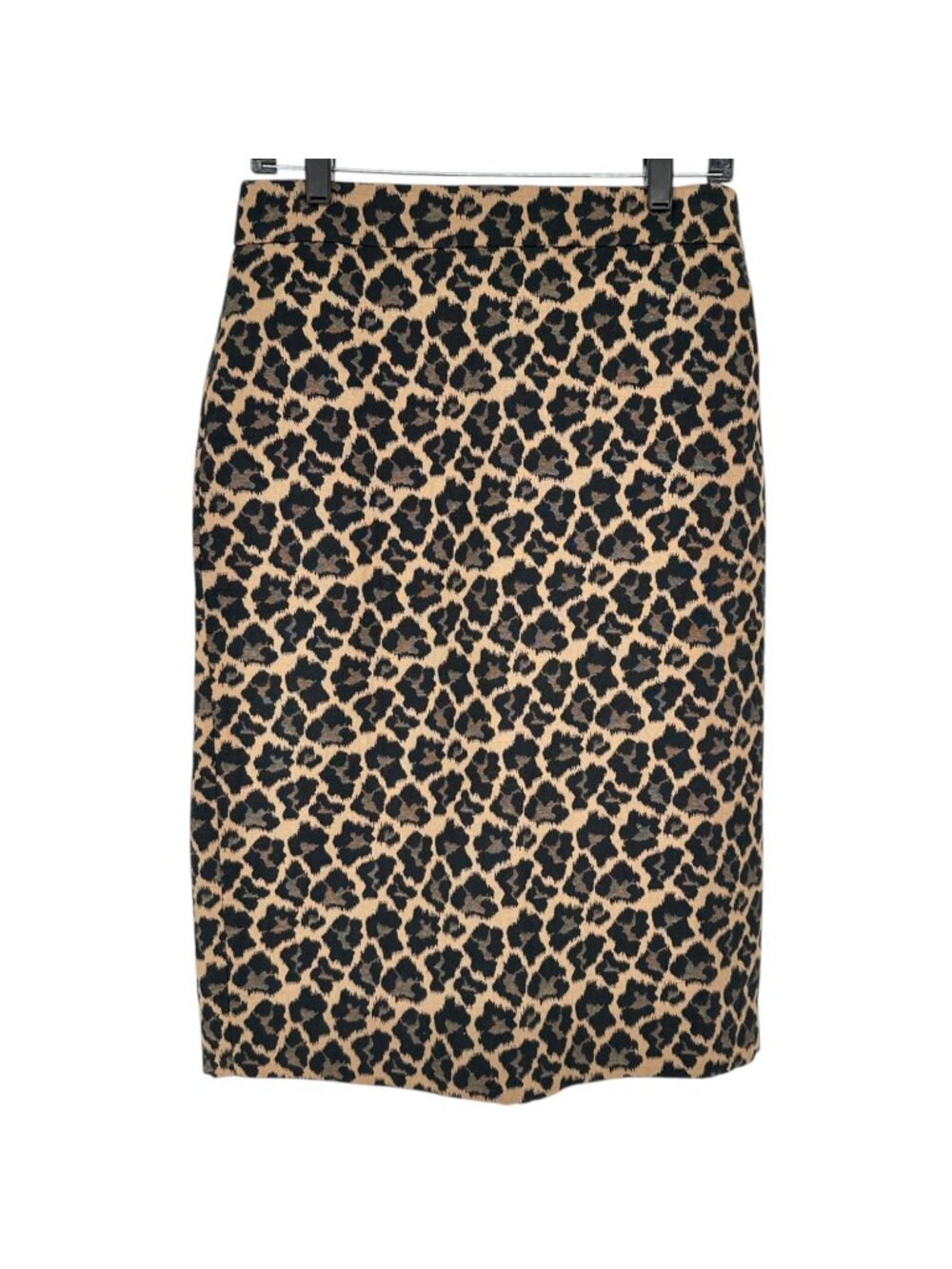 Talbots Pencil Skirt Womens Size 6 Leopard Print Pencil Cotton Blend Knee Length